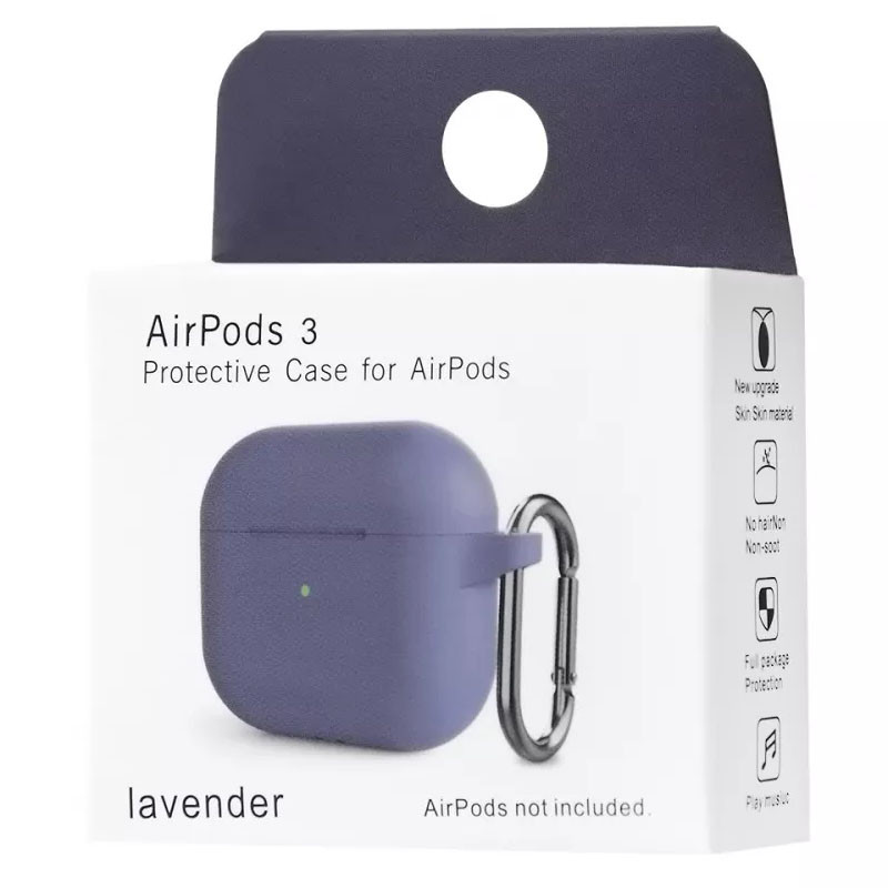 Фото Силиконовый футляр New с карабином для наушников AirPods 3 в магазине vchehle.ua