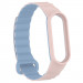 Фото Ремінець Dual-color Magnetic для Xiaomi Mi Band 7/6/5/4/3 (Light Pink / Lilac Blue) в маназині vchehle.ua