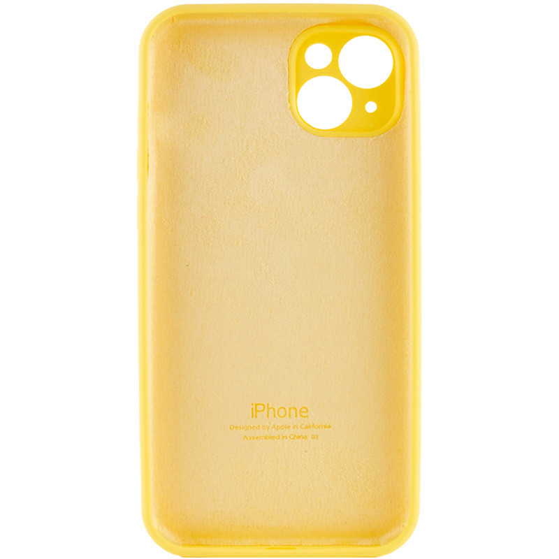 Чохол Silicone Case Full Camera Protective (AA) на Apple iPhone 15 (6.1") (Жовтий / Yellow) в магазині vchehle.ua