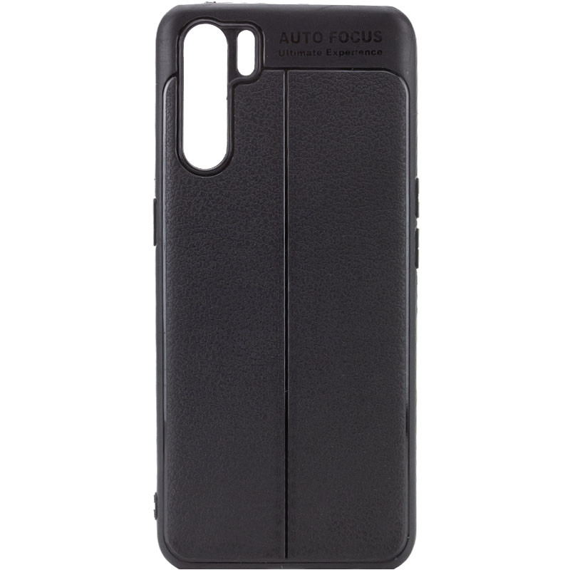 

TPU чохол фактурний (з імітацією шкіри) на Oppo Reno 3 (Чорний) 906726
