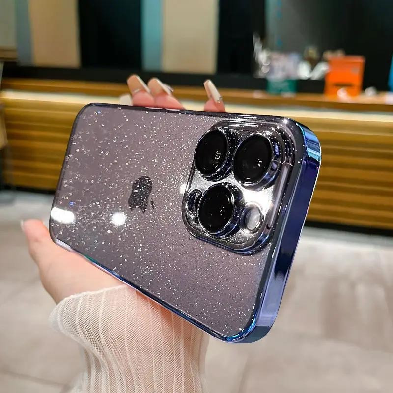 Чехол TPU+PC Glittershine для Apple iPhone 12 Pro (6.1") (Dark Blue) в магазине vchehle.ua