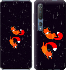Чехол Лисички в космосе для Xiaomi Mi 10