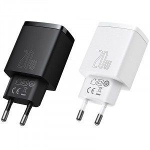 МЗП Baseus Compact Quick Charger 20W QC+PD (1USB-A/1C) (CCXJ-B)