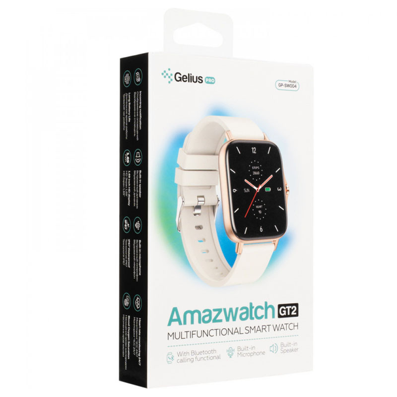 Купить Смарт-часы Gelius Pro GP-SW004 (Amazwatch GT2) (IPX7) (Золотой) на vchehle.ua