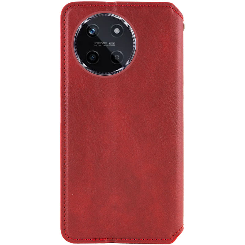 Фото Шкіряний чохол-книжка GETMAN Cubic (PU) на Realme 11 4G (Червоний) на vchehle.ua
