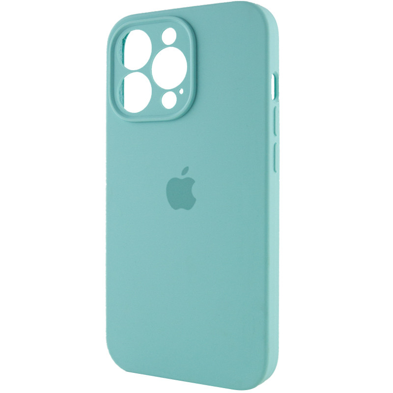 Фото Чехол Silicone Case Full Camera Protective (AA) для Apple iPhone 15 Pro (6.1") (Бирюзовый / Marine Green) в магазине vchehle.ua