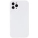 Чехол Silicone Case Full Camera Protective (AA) NO LOGO для Apple iPhone 12 Pro (6.1") (Белый / White)