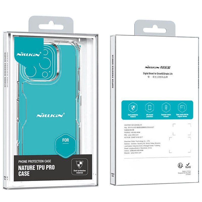 TPU чохол Nillkin Nature Pro Series на Apple iPhone 17 Pro (6.3") (Безбарвний (прозорий)) в магазині vchehle.ua