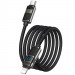 Купить Дата кабель Hoco U137 Line with display Type-C to Lightning 27W (1.2m) (Black) на vchehle.ua