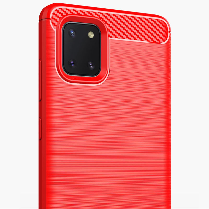 Фото TPU чехол Slim Series для Samsung Galaxy Note 10 Lite (A81) (Красный) на vchehle.ua