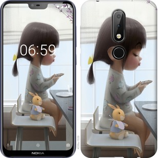 

Чохол Мила дівчинка з зайчиком на Nokia 6.1 Plus 688884