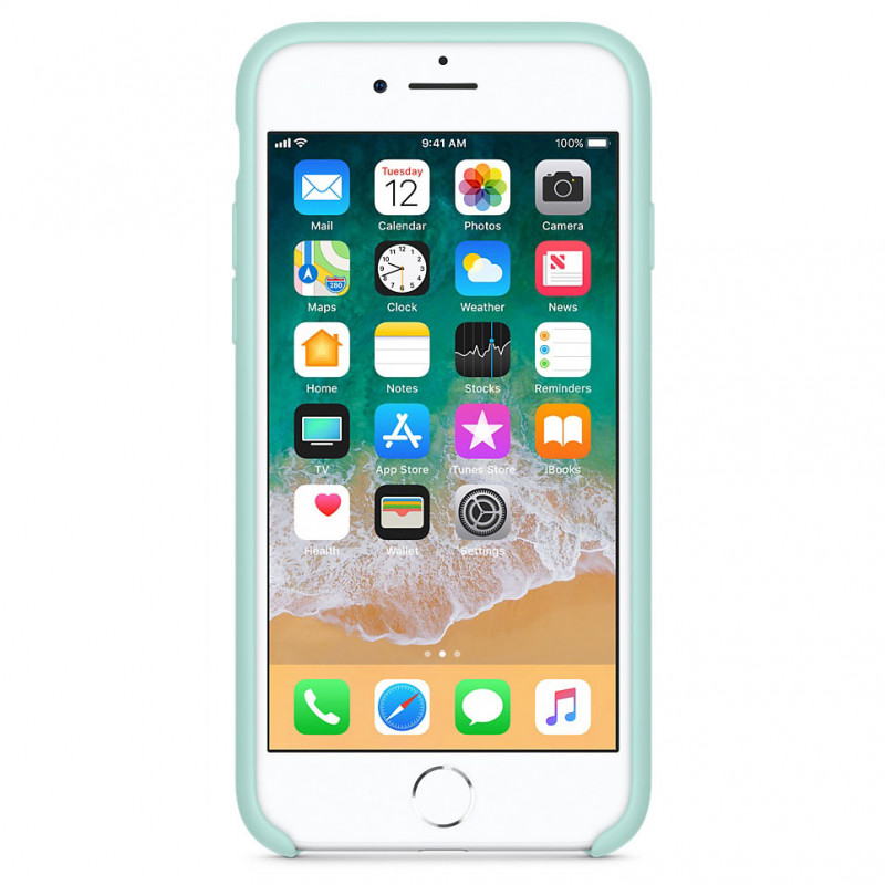 Фото Чехол Silicone Case without Logo (AA) для Apple iPhone 11 Pro (5.8") (Голубой / Marine Green) на vchehle.ua