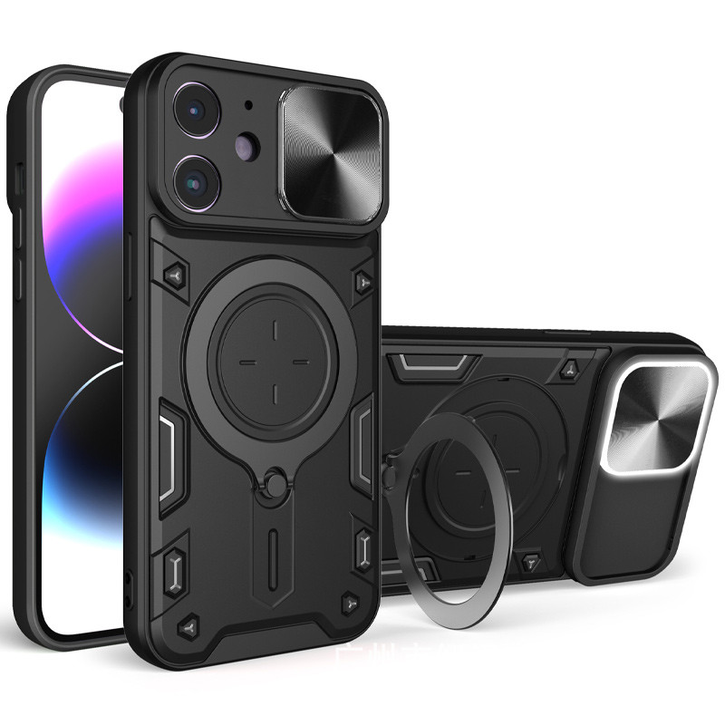 Удароміцний чохол Bracket case with Magnetic на Apple iPhone 11 (6.1") (Black)