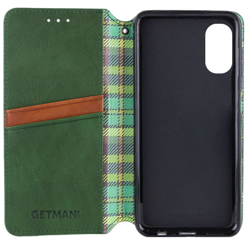 Фото Шкіряний чохол-книжка GETMAN Cubic (PU) на Oppo A38 / A18 (Зелений) в маназині vchehle.ua