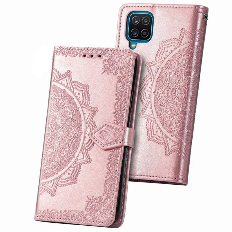 Фото Кожаный чехол (книжка) Art Case с визитницей для Samsung Galaxy A12 / M12 (Розовый) на vchehle.ua