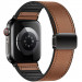 Фото Ремешок Hoco WA34 Basic magnetic buckle silicone leather strap для Apple watch 44/45/46/49mm (Brown) на vchehle.ua