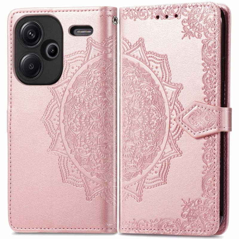 Фото Шкіряний чохол (книжка) Art Case з візитницею на Xiaomi Redmi Note 13 Pro+ (Рожевий) на vchehle.ua