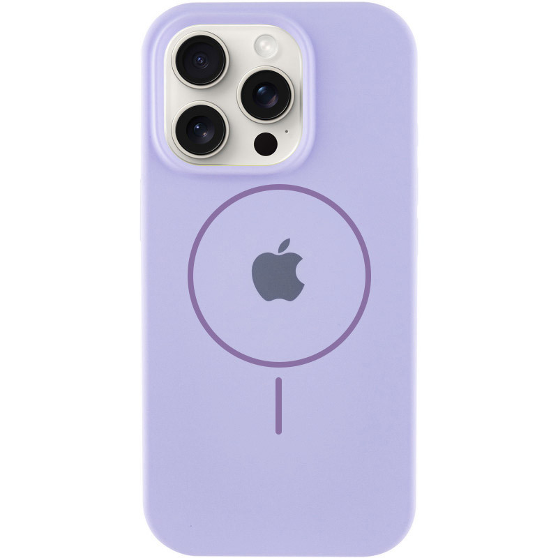 Чохол Silicone Case Full Protective (AA) with Magnetic Safe на Apple iPhone 12 Pro Max (6.7") (Бузковий / Dasheen)