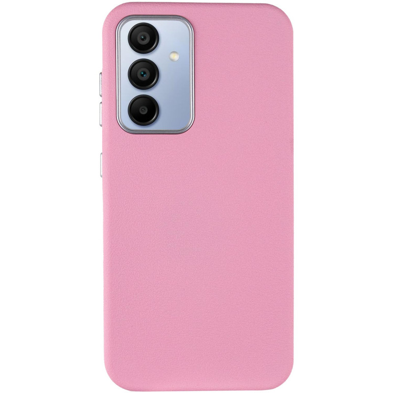 Фото Кожаный чехол Leather Case Metal Buttons для Samsung Galaxy S24 FE (Light Pink) на vchehle.ua