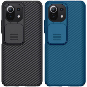 Карбонова накладка Nillkin Camshield (шторка на камеру) на Xiaomi Mi 11 Lite