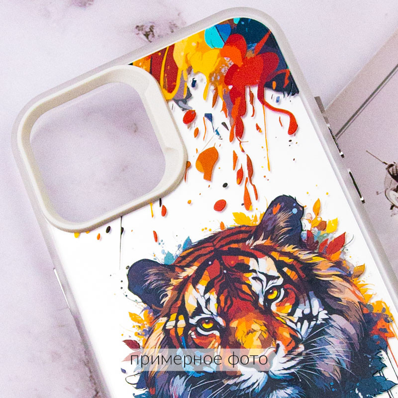 TPU+PC чохол TakiTaki Magic glow на Samsung Galaxy A52 4G / A52 5G / A52s (Tiger / White) в магазині vchehle.ua