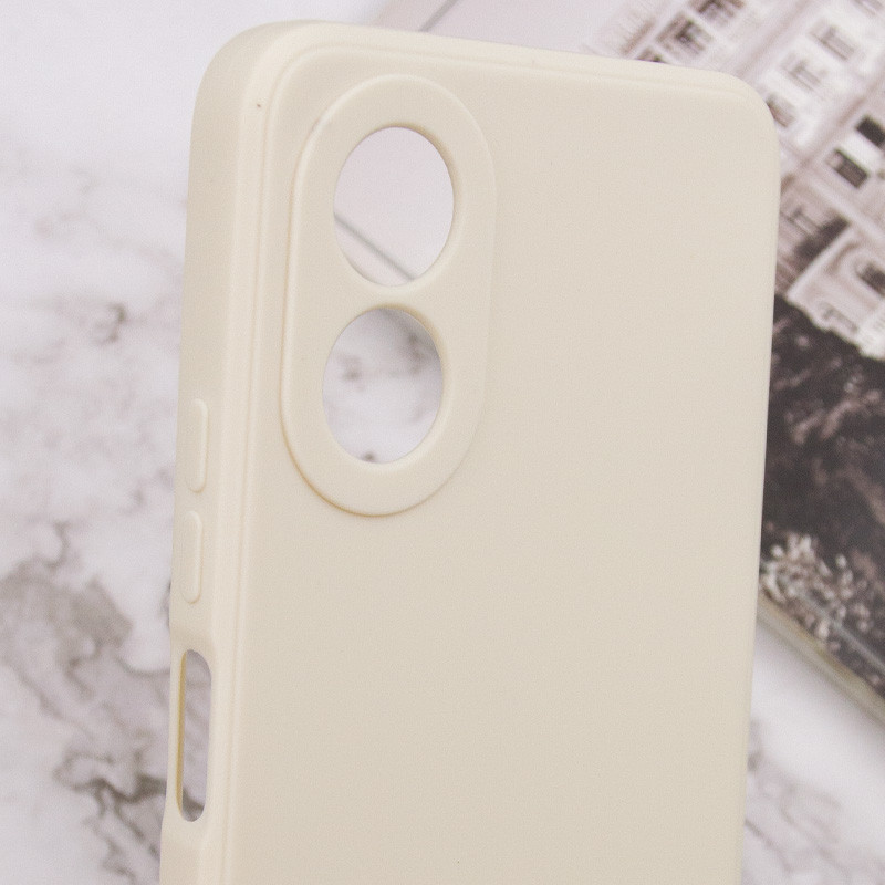 Купити Силіконовий чохол Candy Full Camera на Oppo A38 / A18 (Бежевий / Antigue White) на vchehle.ua