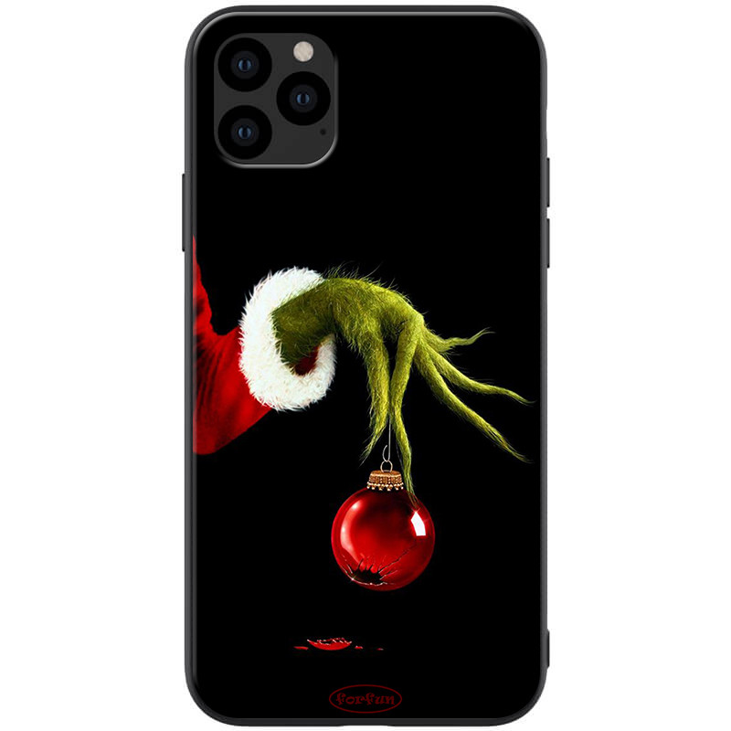 

TPU+PC чохол ForFun на Apple iPhone 11 Pro Max (6.5") (Грінч і ялинкова іграшка / Чорний) 788496