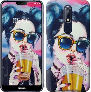 

Чехол Арт-девушка в очках для Nokia 7.1 687773