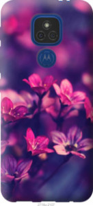 Чехол Пурпурные цветы для Motorola E7 Plus