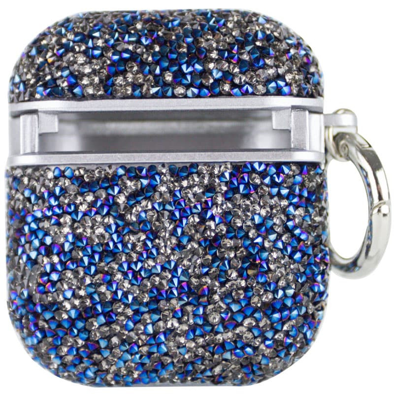 Фото TPU чохол Bling World Rock Diamond на наушников AirPods 1/2 (Синій) на vchehle.ua