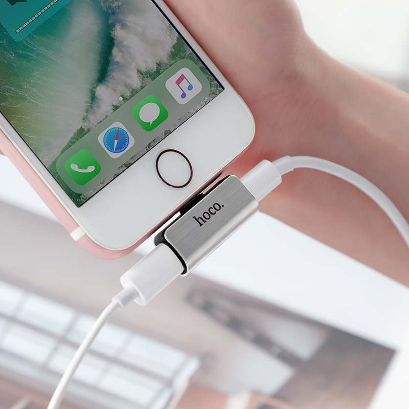 Заказать Переходник Hoco LS24 Lightning to lightning audio/lightning (Стальной) на vchehle.ua