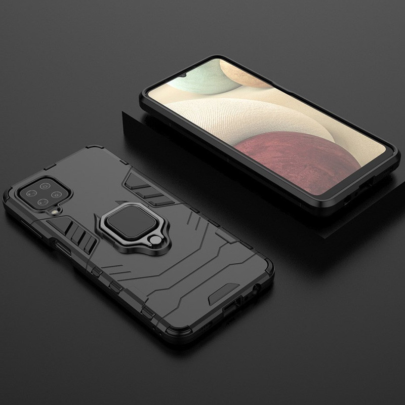 Купити Ударостійкий чохол Transformer Ring for Magnet на Samsung Galaxy A22 4G / M32 (Чорний / Soul Black) на vchehle.ua