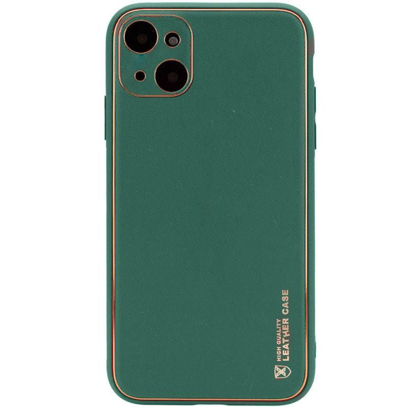 Шкіряний чохол Xshield на Apple iPhone 14 Plus (6.7") (Зелений / Army green)