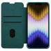 Купить Кожаный чехол (книжка) Nillkin Qin Pro Plain Camshield для Apple iPhone 14 Plus (6.7") (Зеленый) на vchehle.ua
