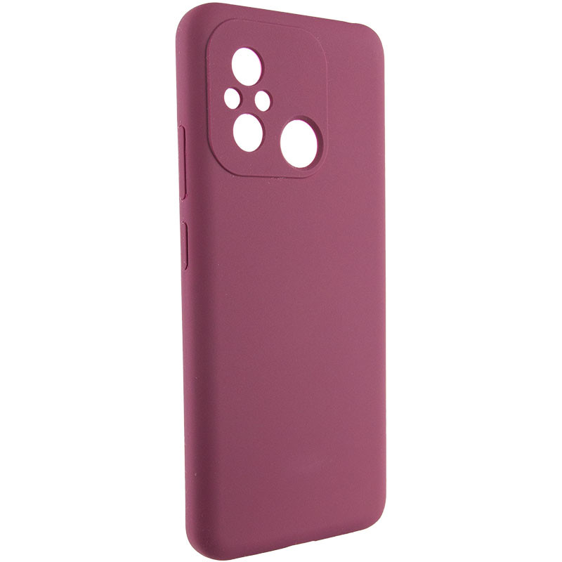 Фото Чохол Silicone Cover Lakshmi Full Camera (AAA) на Xiaomi Redmi 12C (Бордовий / Plum) на vchehle.ua