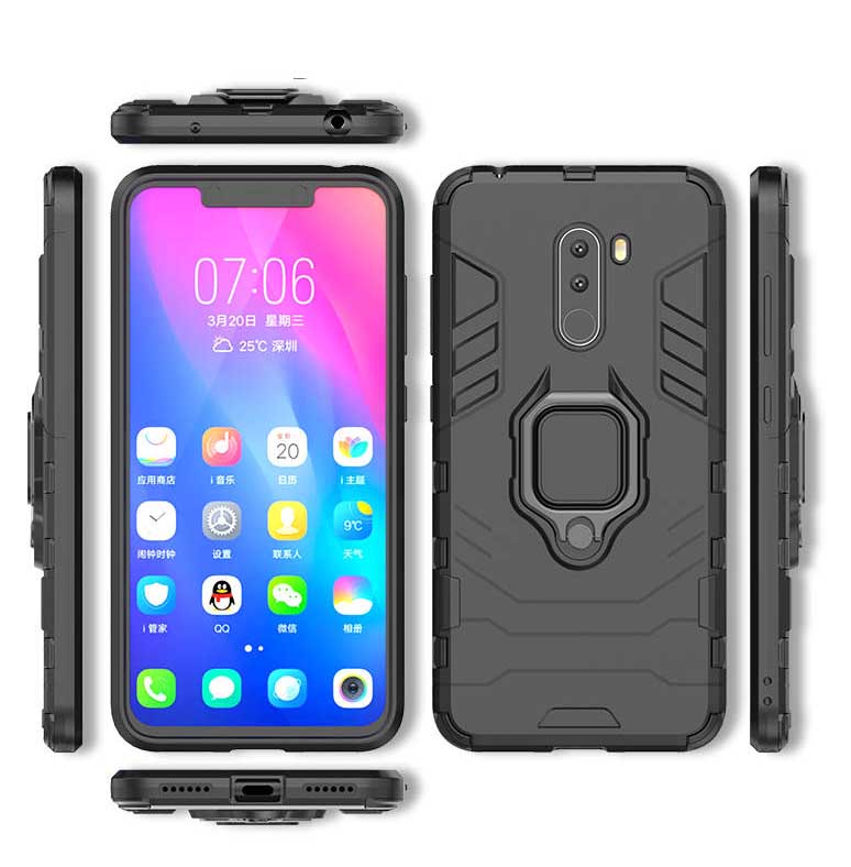 Фото Ударопрочный чехол Transformer Ring for Magnet для Xiaomi Pocophone F1 на vchehle.ua