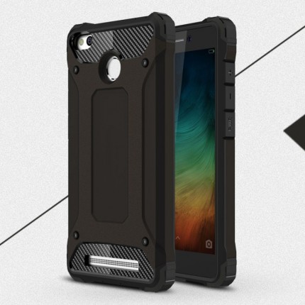 

Броньований протиударний TPU+PC чохол Immortal для Xiaomi Redmi 3 Pro (Чорний) 58596