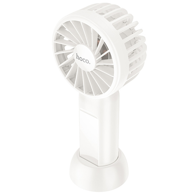 Фото Портативный вентилятор Hoco HX60 Nimble portable handheld fan 1200 mAh (White) на vchehle.ua