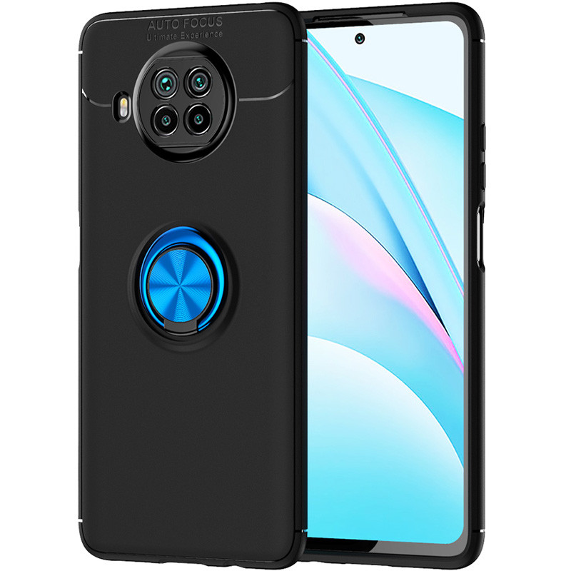 

TPU чохол Deen ColorRing під магнітний тримач (opp) для Xiaomi Redmi Note 9 Pro 5G (Чорний / Синій) 1091642