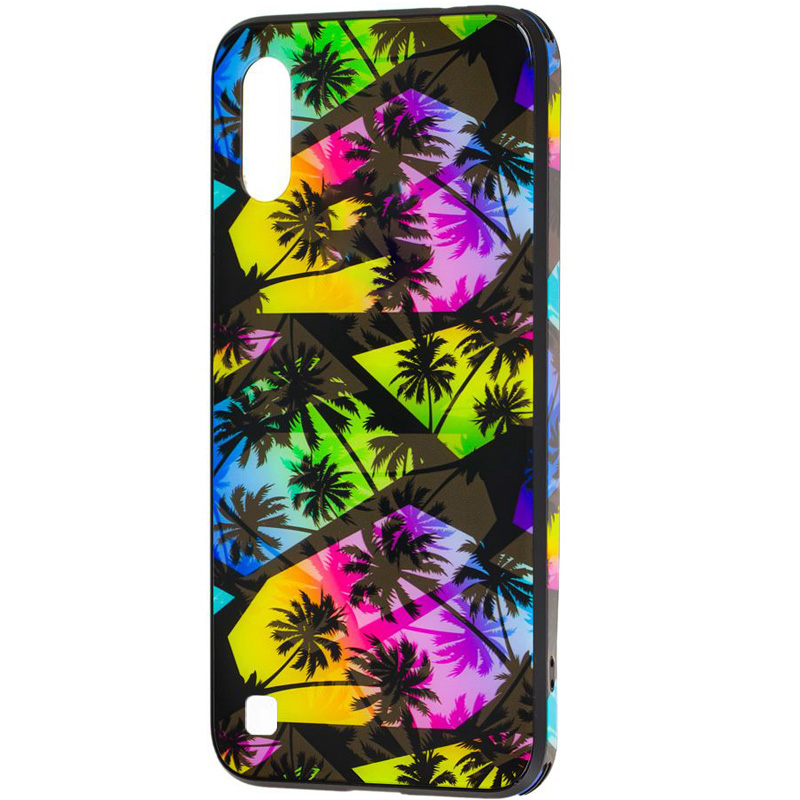 

TPU+Glass чехол Cute Print для Samsung Galaxy A10 (A105F) (Пальмы) 747526