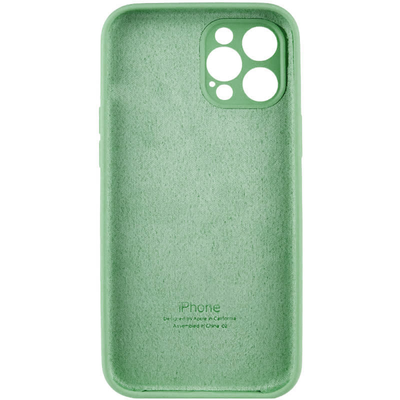 Чохол Silicone Case Full Camera Protective (AA) на Apple iPhone 12 Pro (6.1") (Зелений / Pistachio) в магазині vchehle.ua