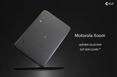 Защитная наклейка SGP (чёрная кожа) для Motorola XOOM
