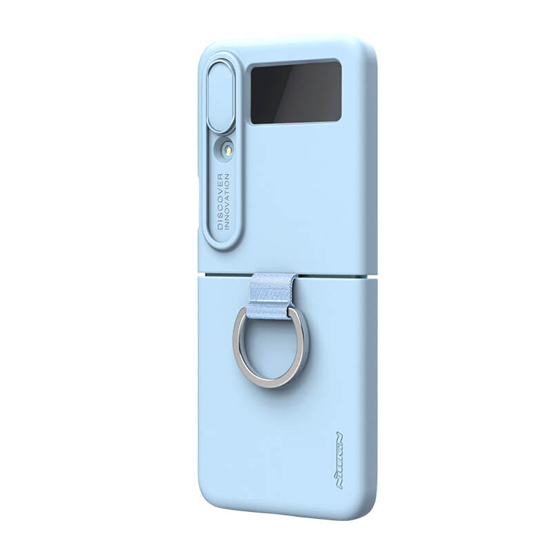 Фото Силіконова накладка Nillkin Camshield Silky на Samsung Galaxy Z Flip4 (Haze Blue) в маназині vchehle.ua