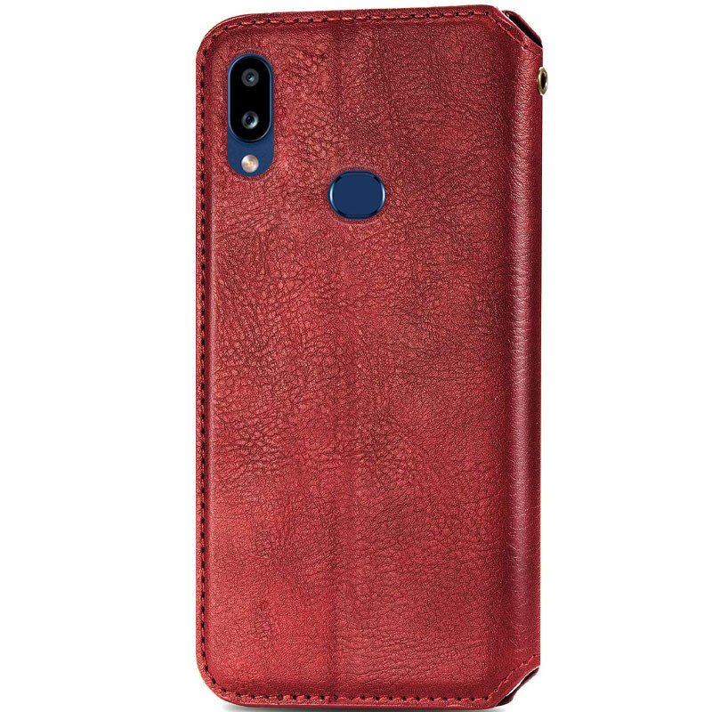 Фото Кожаный чехол-книжка GETMAN Cubic (PU) для Samsung Galaxy A10s (Красный) на vchehle.ua