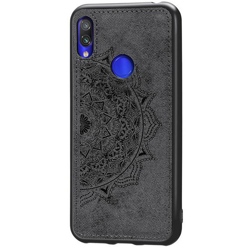 

TPU+Textile чехол Mandala с 3D тиснением для Xiaomi Redmi Note 7S (Черный) 708937