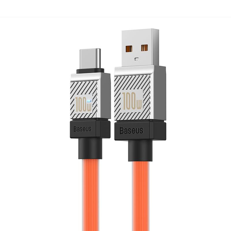 Фото Дата кабель Baseus CoolPlay Series USB to Type-C 100W (1m) (CAKW00060) (Orange) на vchehle.ua