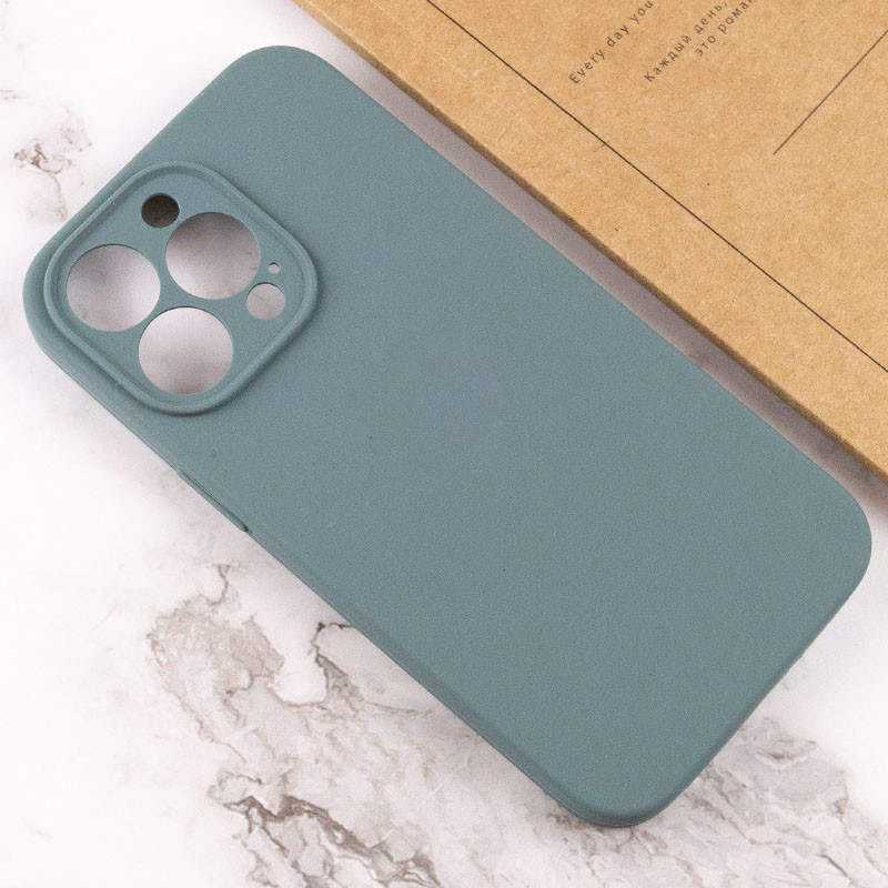 Фото Чехол Silicone Case Full Camera Protective (AA) NO LOGO для Apple iPhone 15 Pro (6.1") (Зеленый / Pine green) в магазине vchehle.ua