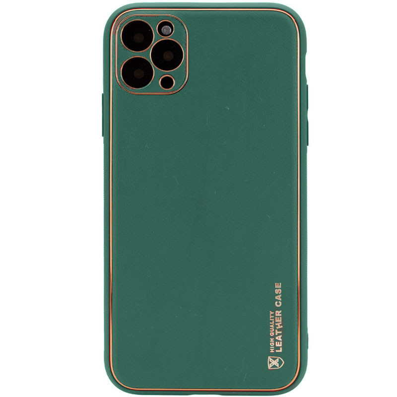 Кожаный чехол Xshield для Apple iPhone 11 Pro (5.8") (Зеленый / Army green)