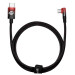 Фото Дата кабель Baseus MVP 2 Elbow-shaped Type-C to Type-C 100W (1m) (CAVP000620) (Black / Red) на vchehle.ua