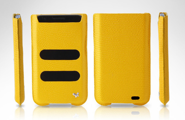 Кожаный чехол-футляр Zenus Lizard Functional Pouch (желтый) для Samsung i9100 Galaxy S 2 (Желтый)